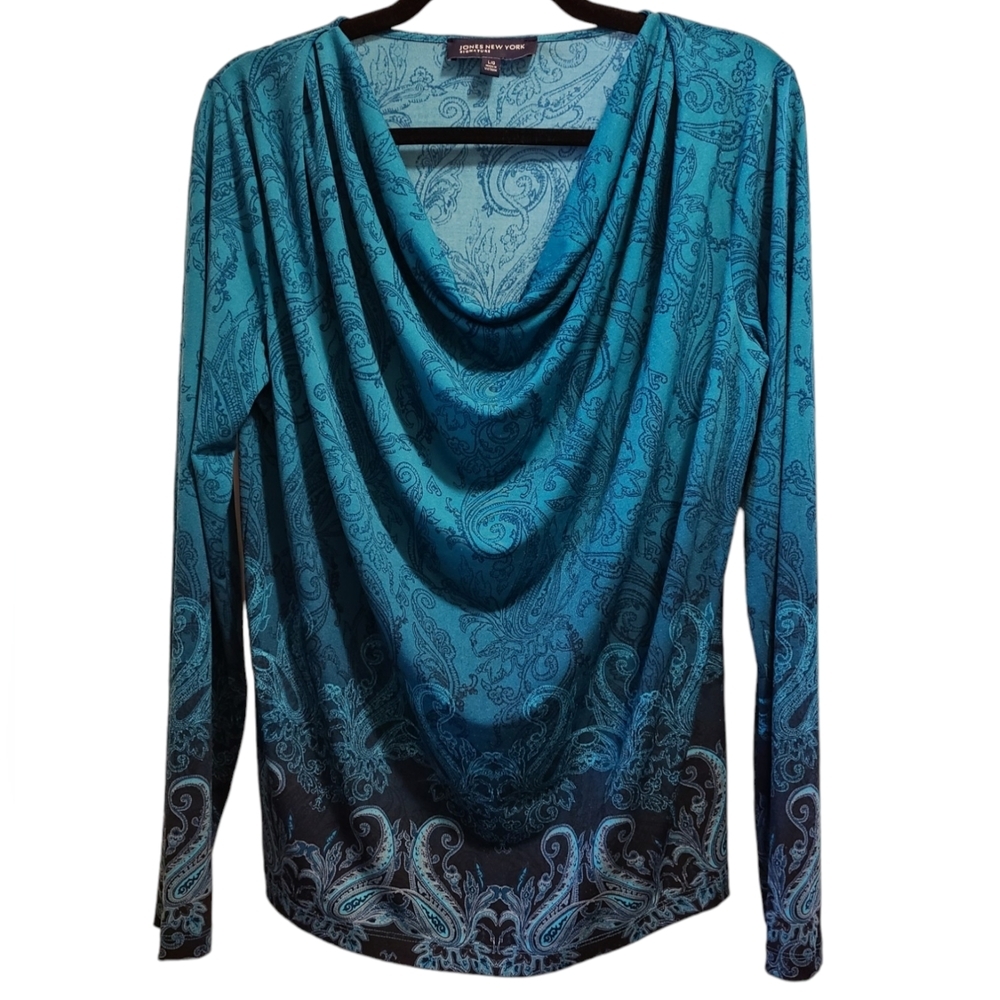 Jones New York cowl-neck top, L